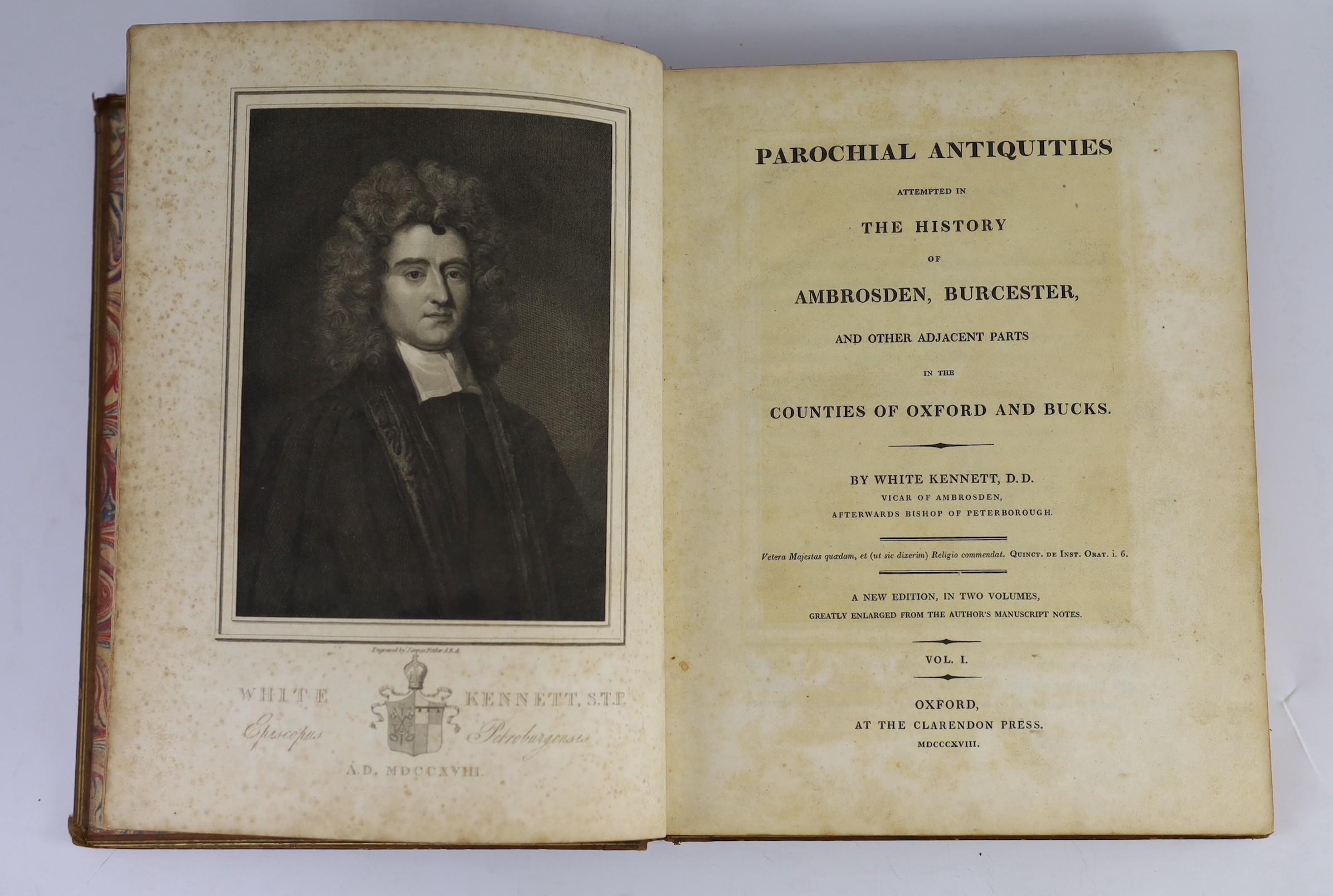 OXFORDSHIRE: Kennett, White - Parochial Antiquities attempted in the History of Ambrosden, Burcester, and other adjacent parts in the Counties of Oxford and Bucks.